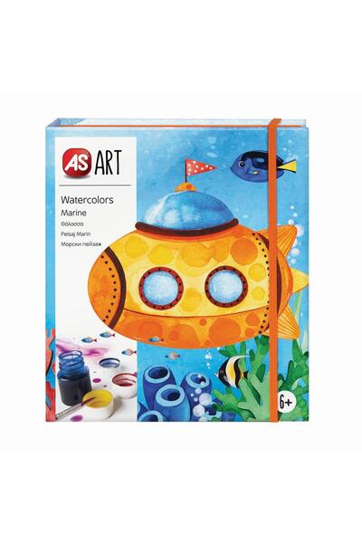 As Games Set desen AS Art acuarela - Peisaj Marin