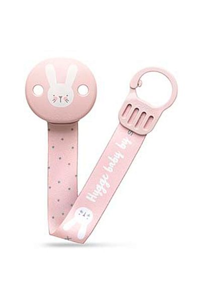 Suavinex - Soother Clip With Ribbon - Hygge Pink