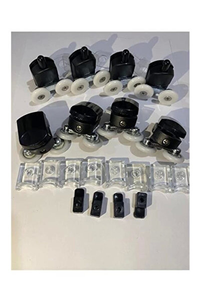 Genel Markalar Peramics Duşakabin Tekeri Siyah Renkli 8'Li Takım