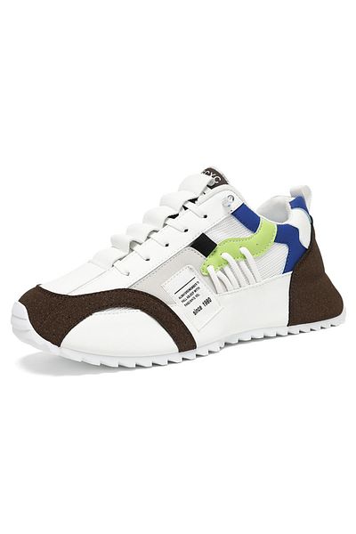 MBrands Sports shoes, sneakers made of synthetic leather, elastic laces 39 White