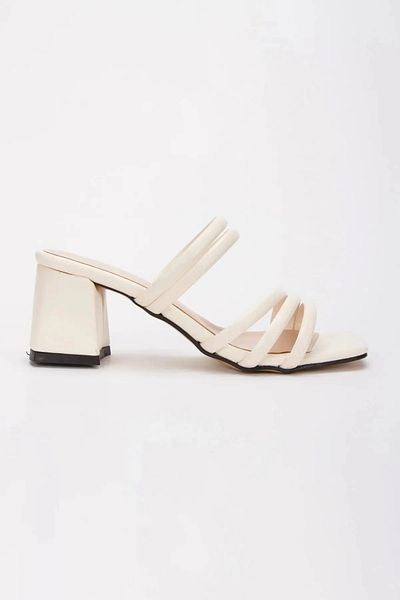Çizmeli Kedi Lexa Thick Piping Detailed Heeled Slippers Sandals
