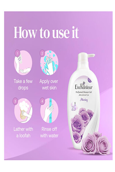 ENCHANTEUR جل استحمام جذاب، تجربة استحمام برائحة الزهور الفاخرة، 550 مل
