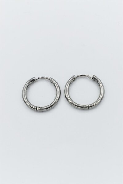 TAŞ DEVRİ HEDİYELİK Steel hoop earrings