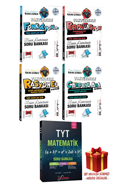 Yargı Yayınları İlyas Güneş|Taktiklerle Fonksiyonlar+Permütasyon+Rasyonel Say...
