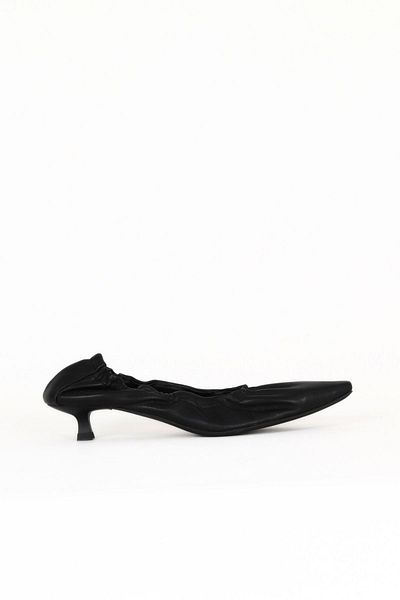 Bueno Shoes Black Leather Women's Heeled Shoes 30Wa24268