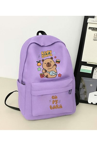 Toum Capibara Printed Unisex School Backpack