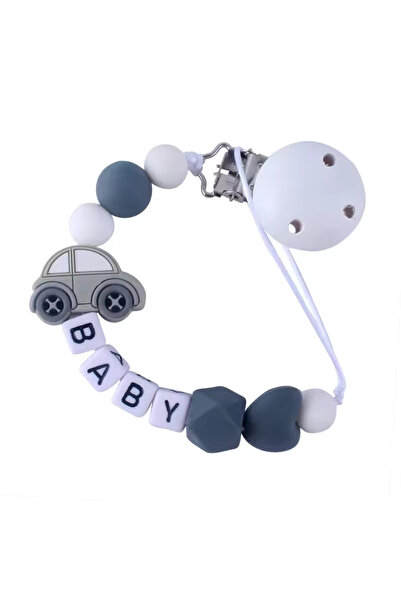 Factory Price Car Silicone Pacifier Clip - Grey