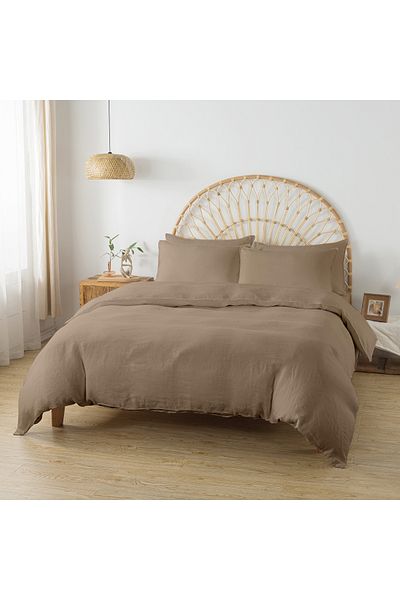 Eclectic homes Washed Linen Duvet Cover Set
