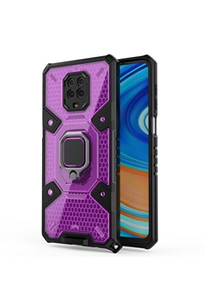 OEM Carcasă Techsuit Honeycomb Armor pentru Xiaomi Redmi Note 9S / Note 9 Pro / Note 9 Pro Max - Roz-Violet