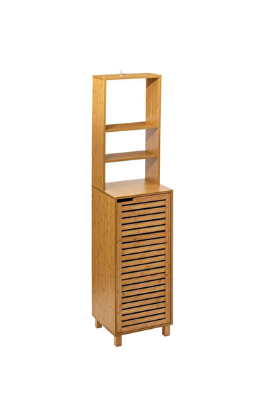 5FiveSmart Dulap de baie 5Five Sicel cu ușă și rafturi, bambus, 38x33x168 cm,