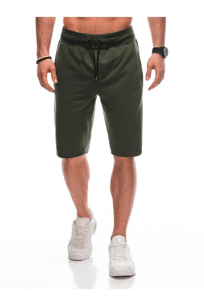 Edoti Men's sweat shorts EM-SRBS-0101 olive green 2XL