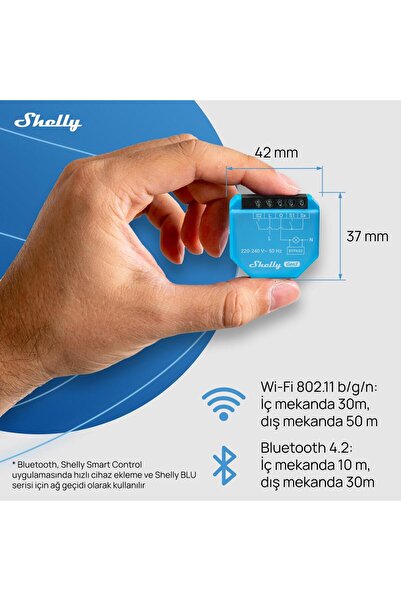 Shelly 1L Gen3 Nötrsüz Akıllı Röle