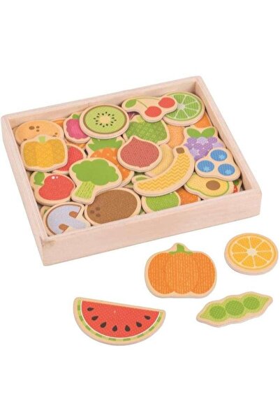 BIGJIGS Toys Magnetic set - Fruits and Vegetables