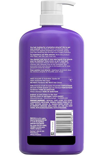 Aussie Miracle Moist Conditioner with Avocado & Jojoba Oil 900ml