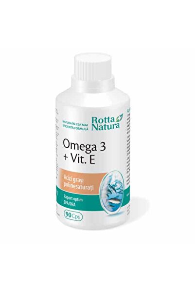 Rotta Natura Omega 3 + Vitamina E 1000mg, 90 capsule, Rotta Natura