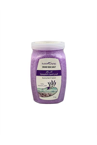 MAYCARE Natural Dead Sea Salt with Refreshing Lavender Aroma – 3 kg