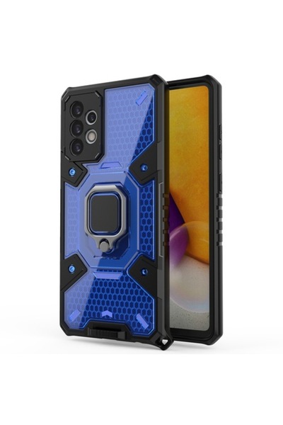 dalip Techsuit Honeycomb Armor Case for Samsung Galaxy A72 4G/A72 5G, Blue
