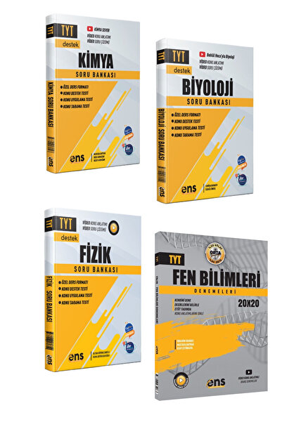 Ens Yayıncılık ENS Yayınları TYT Fizik Kimya Biyoloji Soru Bankası ve Fen Bil...