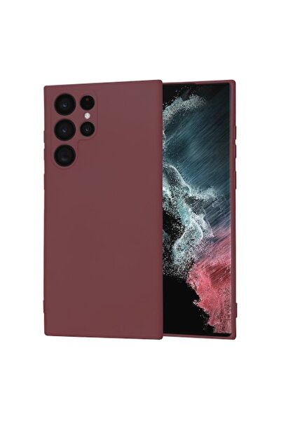 Techsuit Carcasă pentru Samsung Galaxy S22 Ultra 5G (P38), silicon, roșu prună