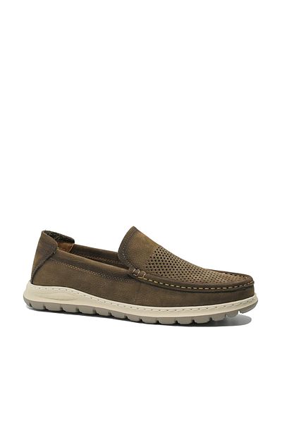 Mels Men's Summer Loafers Kaki, Soft Suede Leather