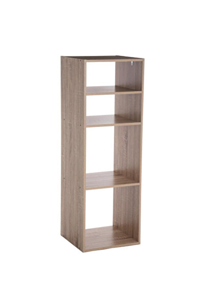 Five Simply Smart رف تخزين خشبي مختلط مكون من 4 أقسام