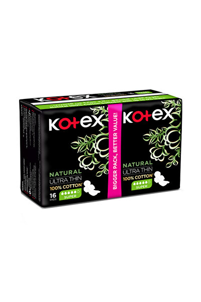 Kotex فوط صحية فائقة النحافة بأجنحة، 16 فوطة صحية