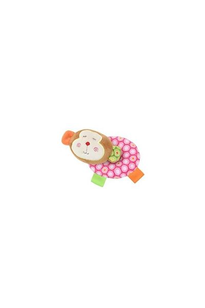 LORELLİ Plush Toy Lorelli, Donut with Monkey Head, 11 cm, Rattle, 0 months+