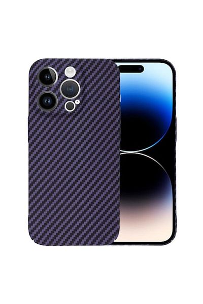 Tim Protective Case for iPhone 14 Pro, Timacon Unit, Carbonite FiberShell, B39, Lexgard, Plum Violet