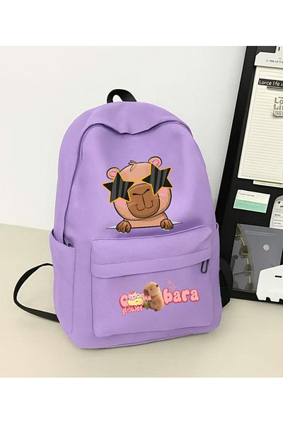 Touz Moda Star Capibara Printed School, Dershane, Course Backpack
