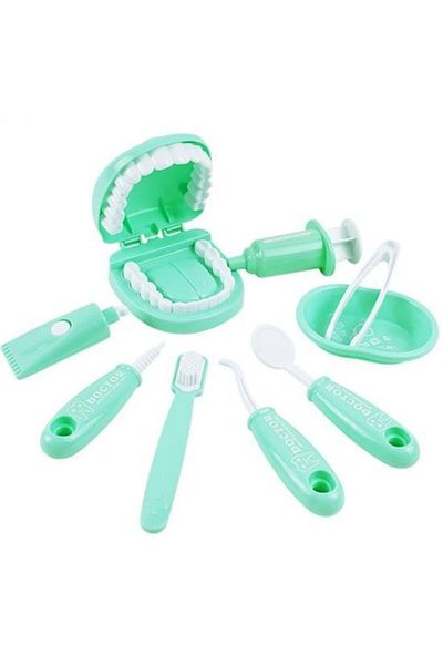 Mixbo Set de joaca Mixbo, Medic dentist, plastic, 9 piese, turcoaz