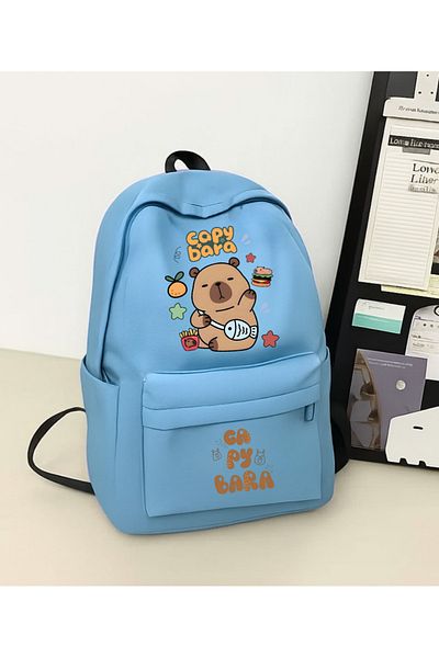 Toum Capibara Printed Unisex School Backpack