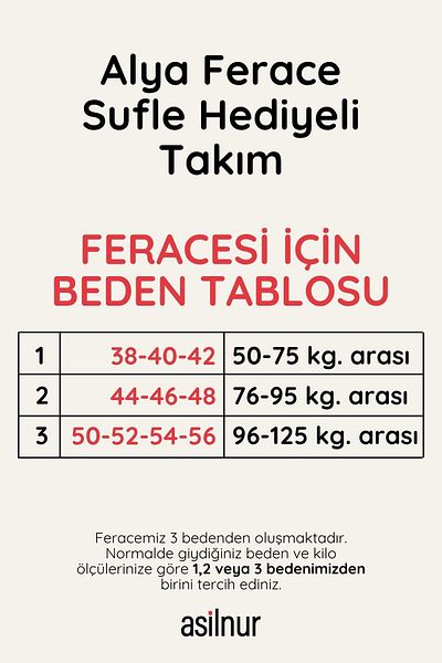 ASİLNUR Alya Ferace Souffle Gift Set Smoked