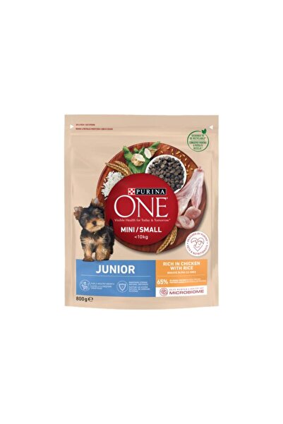 Purina One Hrana uscata pentru caini juniori Purina One, juniori, Pui si Orez, 800 g