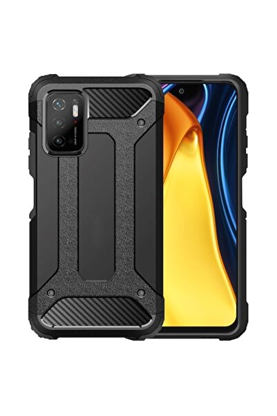 OEM Husă de telefon pentru Xiaomi Redmi Note 10 5G — Techsuit Hybrid Armor, Neagră