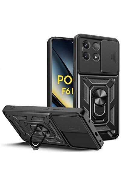 Techsuit Husă pentru Xiaomi Poco F6 Pro, CamShield Series B45, Poliuretan, Negru