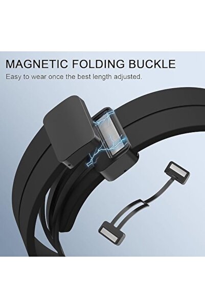 General Store Curea de ceas din silicon cu închidere magnetică, reglabilă, compatibilă cu diverse ceasuri inteligente, roz,