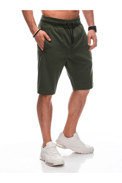 Edoti Men's sweat shorts EM-SRBS-0101 olive green 2XL