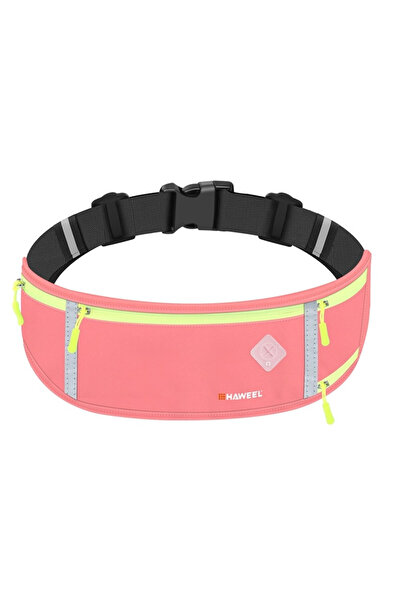 eR D L Curea de alergare/geantă sport, reflectorizantă, roz/verde, eR D L