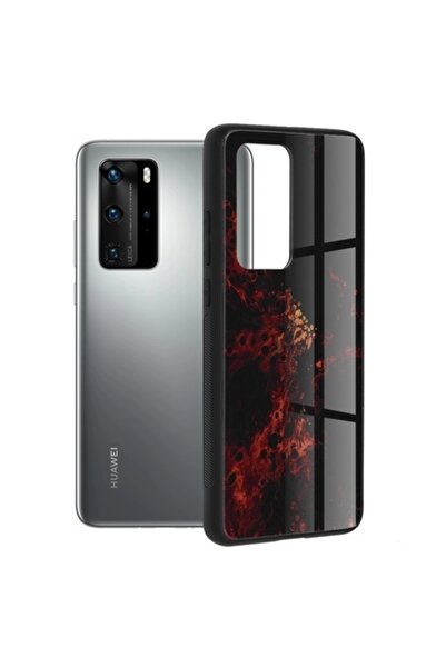 dalip Carcasă pentru Huawei P40 Pro, seria Techsuit Glaze, Red Nebula