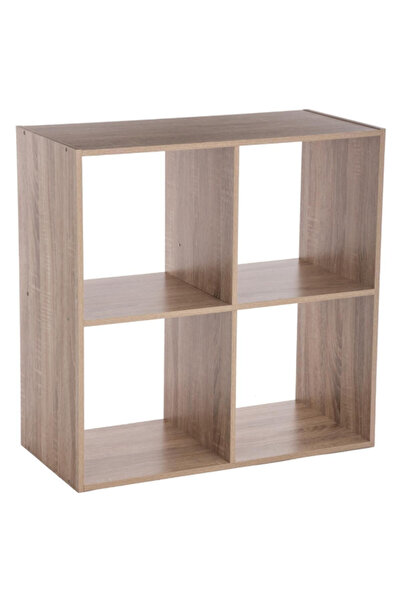 Five Simply Smart رف تخزين خشبي مختلط مكون من 4 أقسام