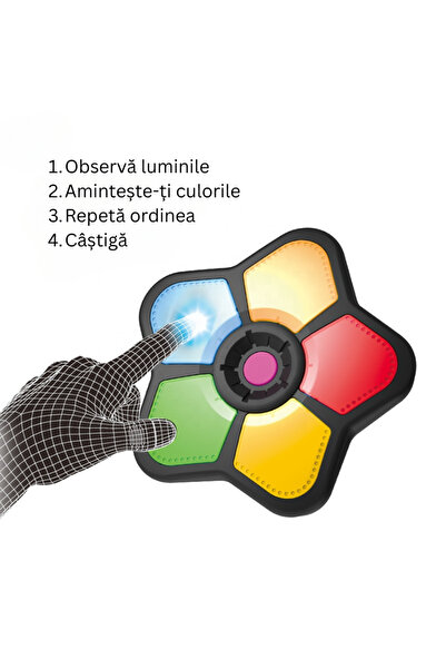 LUDIRO Διαδραστικό Παιχνίδι Μνήμης με Φως και Ήχο, Φορητό Αστέρι για Παιδιά +3 Ετών