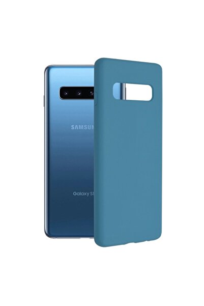 OEM Husă de protecție pentru Samsung Galaxy S10, rezistentă, silicon flexibil cu margini moi, albastră