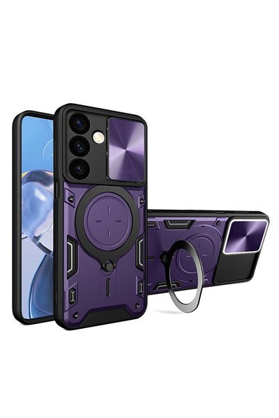 Tim Protective Case for Samsung Galaxy S24 Plus, Timacon Unit, CamGuard Pro, A38, Lexgard, Plum Violet