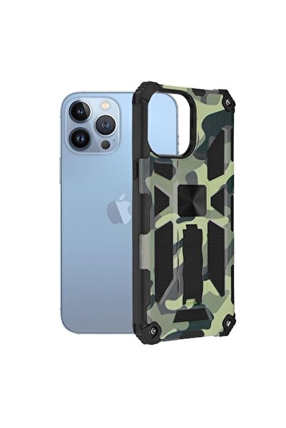 dalip iPhone 13 Pro Max Case, Techsuit Blazor Series, Camo Lime