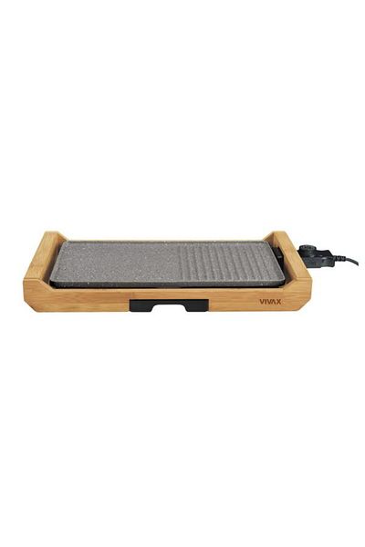 VIVAX Electric Grill EG-4020B with Adjustable Temperature, Bamboo Casing, 1800W