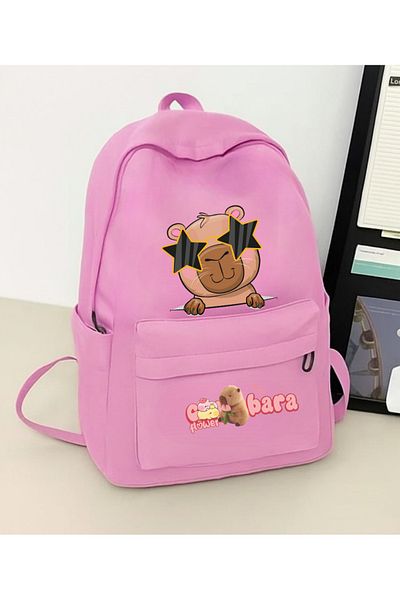 Touz Moda Star Capibara Printed School, Dershane, Course Backpack