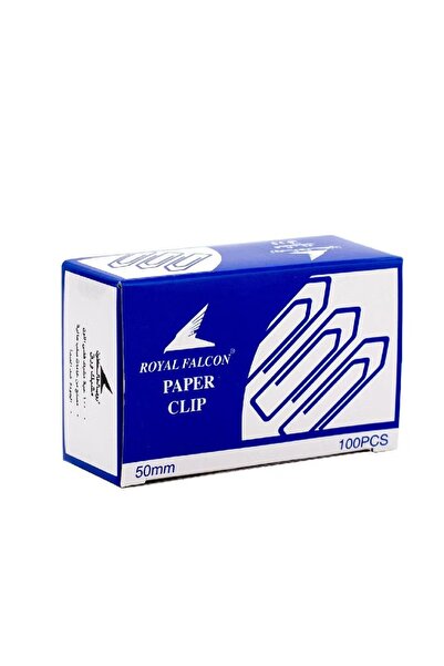 Royal Falcon Paper Clips 50mm (1.97 in) Plated Silver
