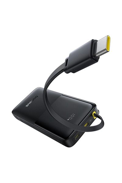 Baseus Bipow 2 External Battery, 20000mAh, built-in USB-C cable, 20W, Black