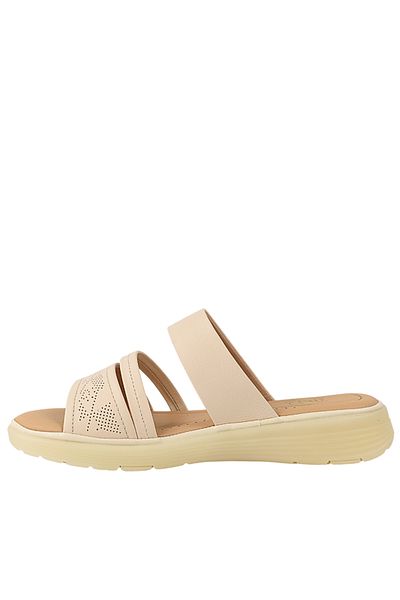 FORMAZIONE Casual slippers, women, FORMAZIONE, 33191 cream, leather 40