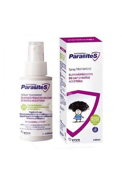 Viva Pharma Spray tratement pentru paduchi Santaderm Spray Tratament Pentru Paduchi, 100ml, Viva Pharma